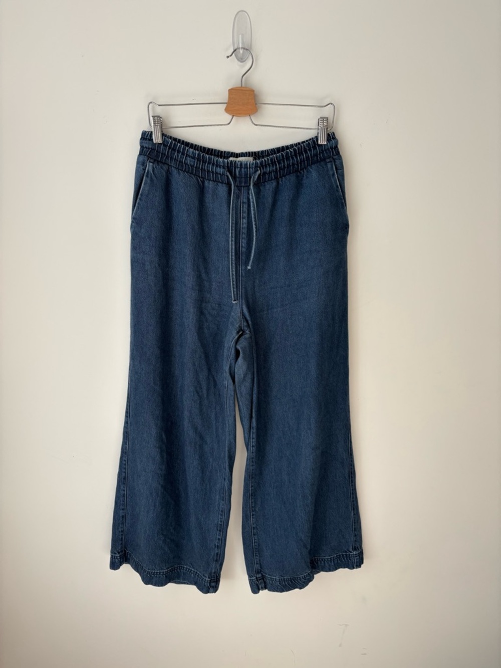 Nobody’s Child Denim Wide Leg Pants Elastic Waist Lyocell Ecovero Blue